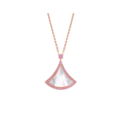 [Edler Schmuck] TRAUM HALSKETTE MOP DIAMANT ROSA