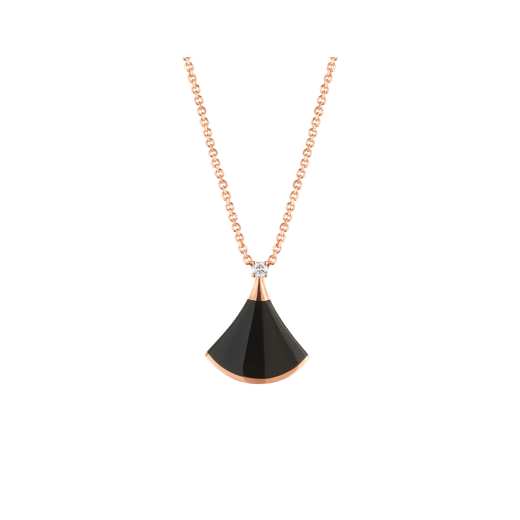 [Edler Schmuck] TRAUM HALSKETTE ONYX 1 DIAMANT