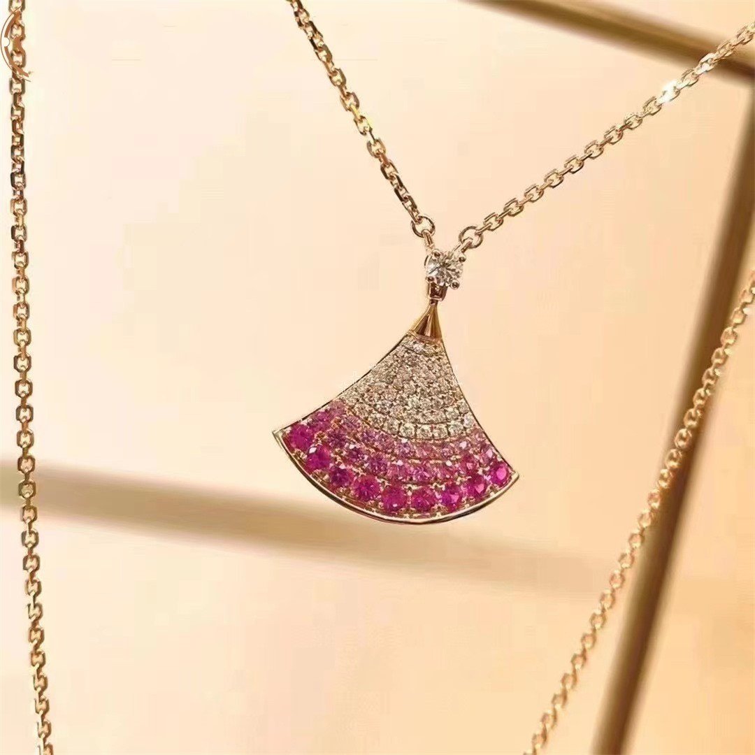 [Edler Schmuck] TRAUM HALSKETTE ROSA GOLD ROSA DIAMANT