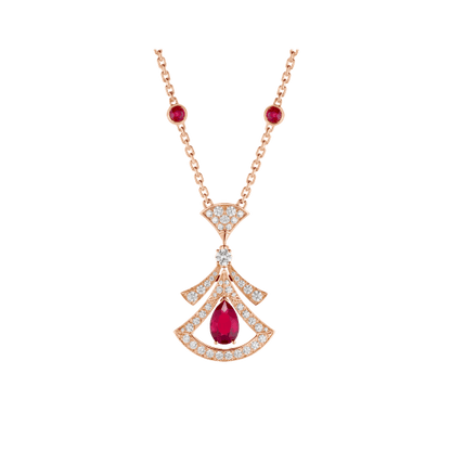 [Noble Jewelry]DREAM NECKLACE CARNELIAN DIAMOND PINK GOLD