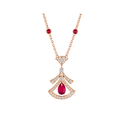 [Noble Jewelry]DREAM NECKLACE CARNELIAN DIAMOND PINK GOLD