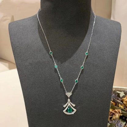 [Noble Jewelry]DREAM NECKLACE MALACHITE DIAMOND SILVER