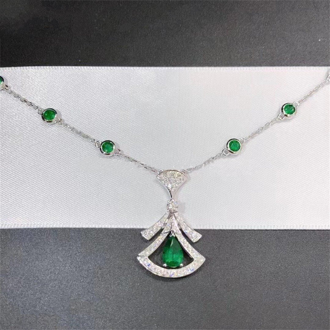 [Noble Jewelry]DREAM NECKLACE MALACHITE DIAMOND SILVER