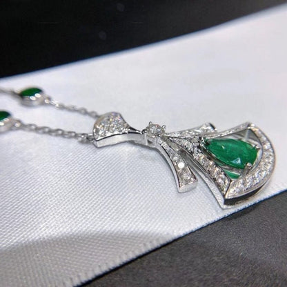 [Noble Jewelry]DREAM NECKLACE MALACHITE DIAMOND SILVER