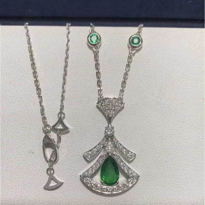 [Noble Jewelry]DREAM NECKLACE MALACHITE DIAMOND SILVER