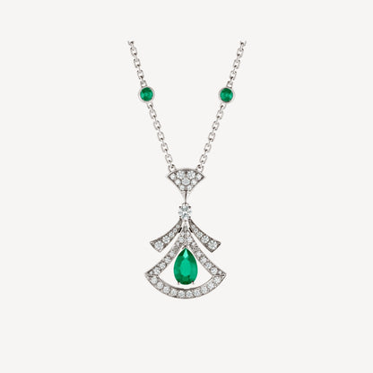 [Noble Jewelry]DREAM NECKLACE MALACHITE DIAMOND SILVER