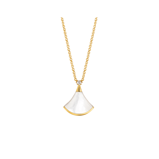 [Noble Jewelry]DREAM NECKLACE WHITE MOP GOLD 1 DIAMOND