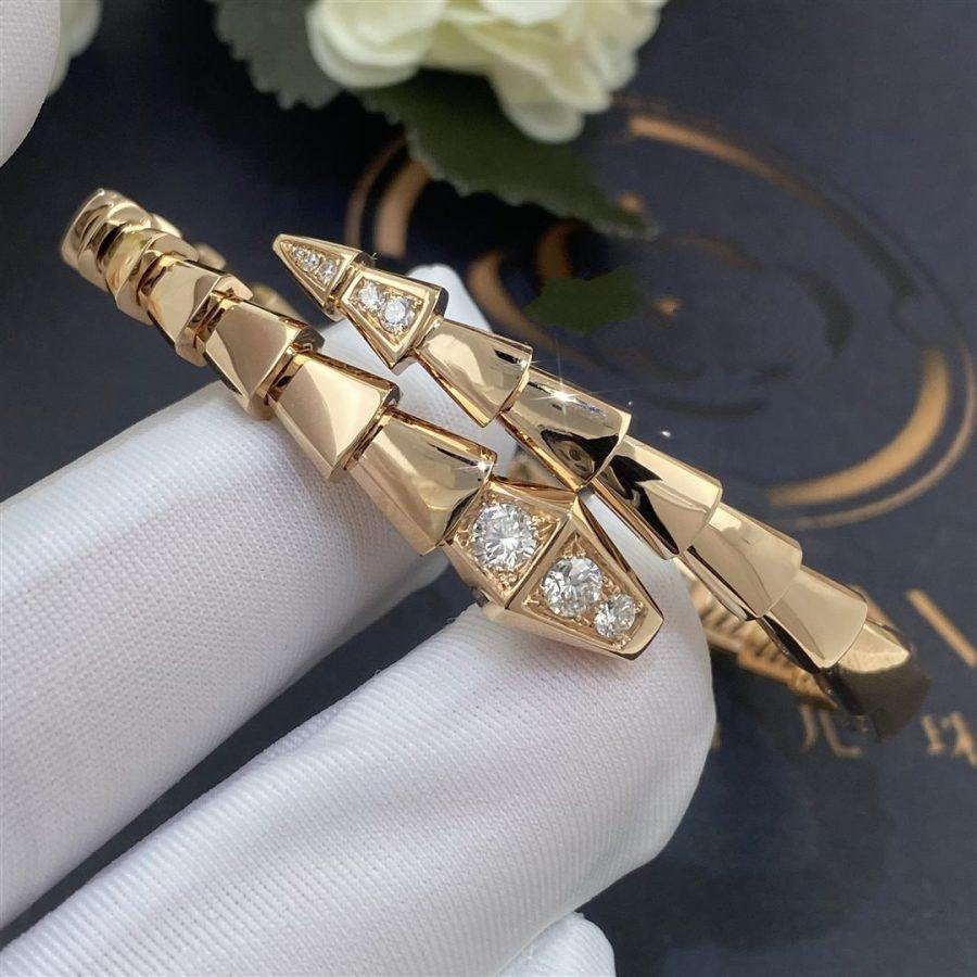 [Noble Jewelry]SERPENTI BRACELET DIAMONDS PINK GOLD