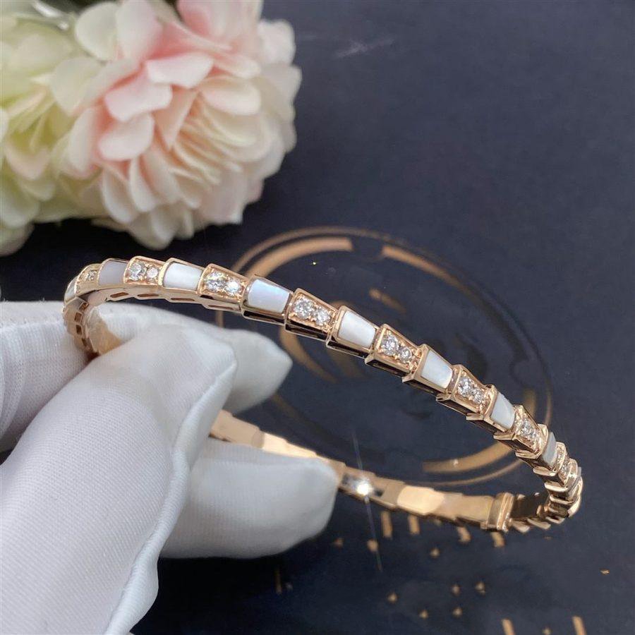 [Noble Jewelry]SERPENTI BRACELET PINK GOLD MOP DIAMOND