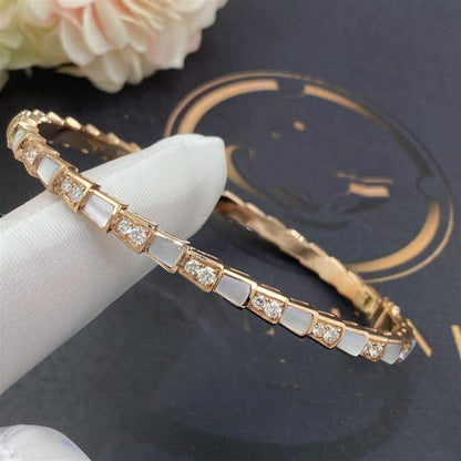 [Noble Jewelry]SERPENTI BRACELET PINK GOLD MOP DIAMOND