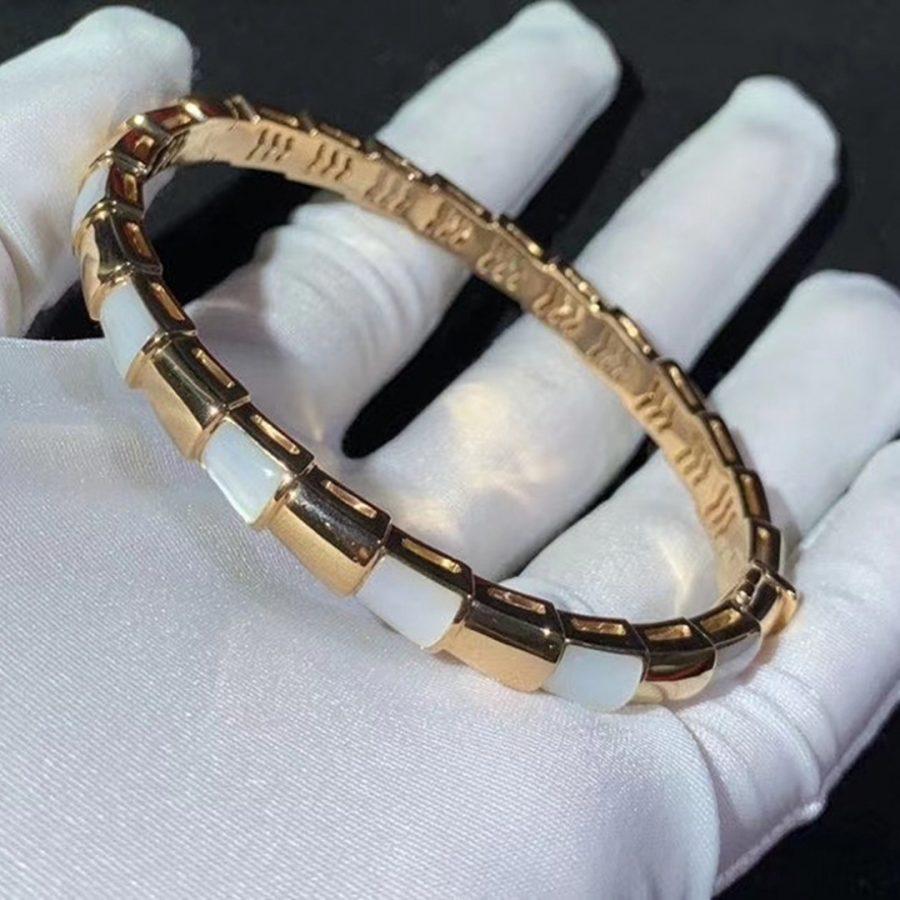 [Noble Jewelry]SERPENTI BRACELET PINK GOLD MOP