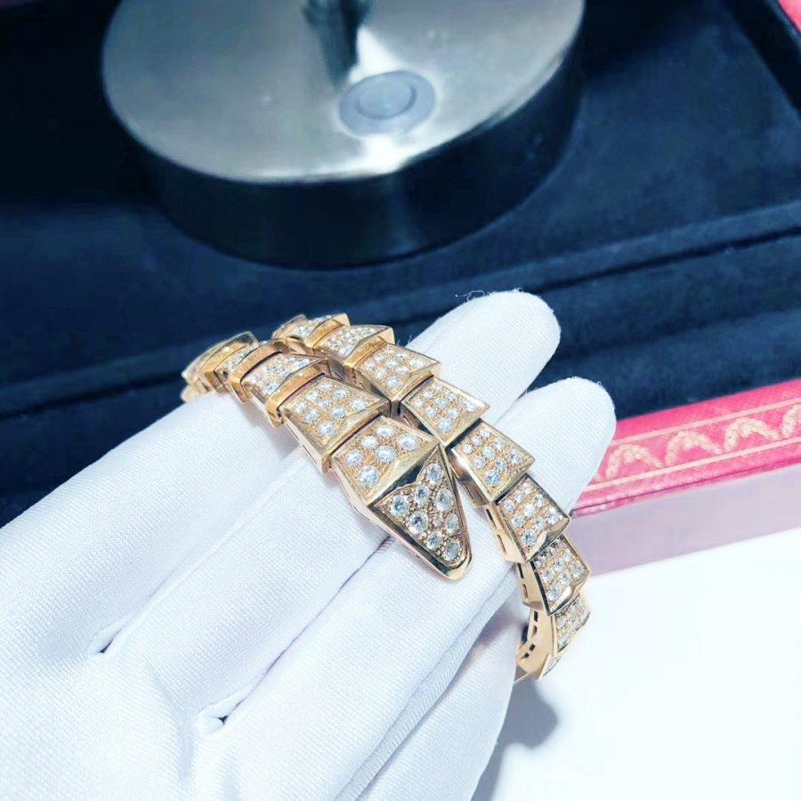 [Noble Jewelry]SERPENTI BRACELET 8MM PINK GOLD DIAMOND