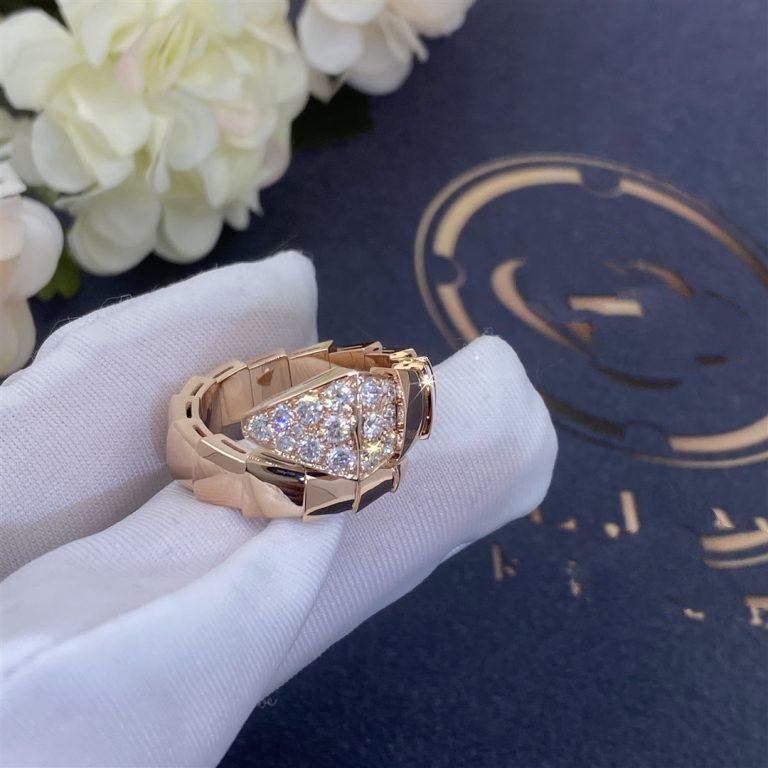 [Noble Jewelry]SERPENTI RING PINK GOLD DIAMOND