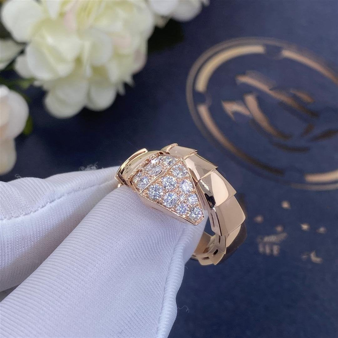 [Noble Jewelry]SERPENTI RING PINK GOLD DIAMOND