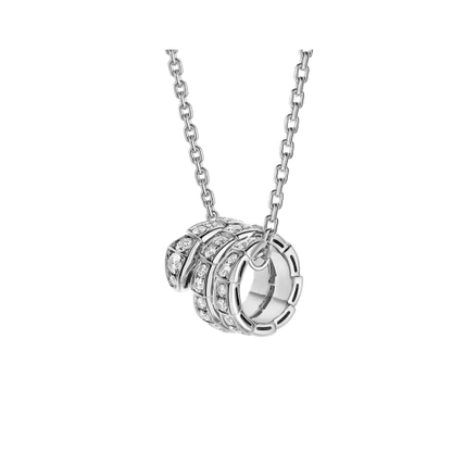 [Noble Jewelry]SERPENTI  NECKLACE DOUBLE RING DIAMOND