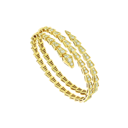 [Noble Jewelry]SERPENTI BRACELET GOLD DIAMOND DOUBLE ROW