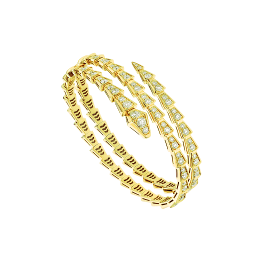 [Noble Jewelry]SERPENTI BRACELET GOLD DIAMOND DOUBLE ROW