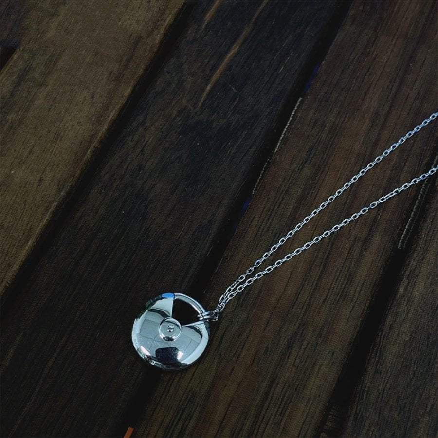 [Noble Jewelry]AMULETTE SILVER FULL DIAMOND NECKLACE