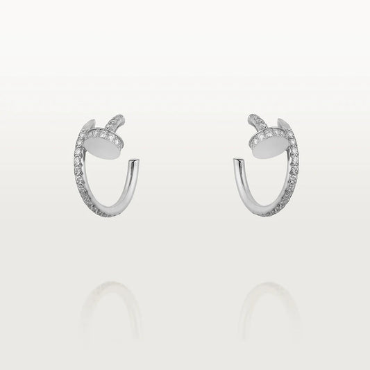 [Noble Jewelry]JUSTE EARRINGS 12.75MM SILVER DIAMOND