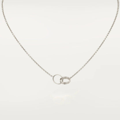 [Noble Jewelry]LOVE NECKLACE PINK GOLD AND SILVER