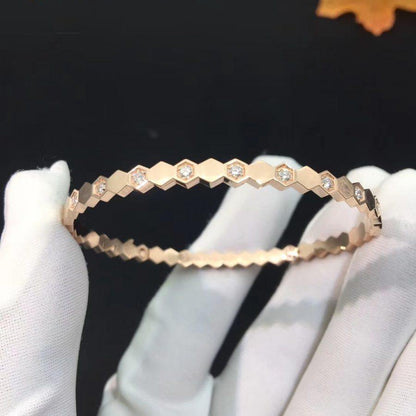 [Noble Jewelry]BEE LOVE PINK GOLD DIAMOND BRACELET