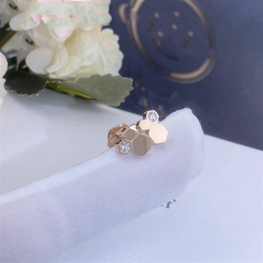 [Noble Jewelry]BEE LOVE PINK GOLD DIAMOND EARRINGS