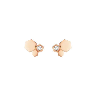 [Noble Jewelry]BEE LOVE PINK GOLD DIAMOND EARRINGS