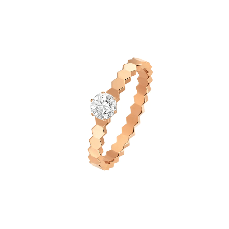 [Noble Jewelry]BEE LOVE RING PINK GOLD 1 DIAMOND