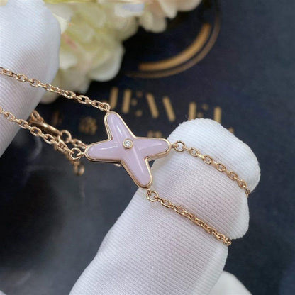 [Noble Jewelry]JEUX BRACELET PINK MOP PINK GOLD 1 DIAMOND