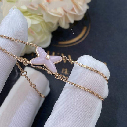 [Noble Jewelry]JEUX BRACELET PINK MOP PINK GOLD 1 DIAMOND