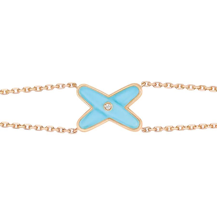 [Noble Jewelry]JEUX BRACELET TURQUOISE PINK GOLD 1 DIAMOND