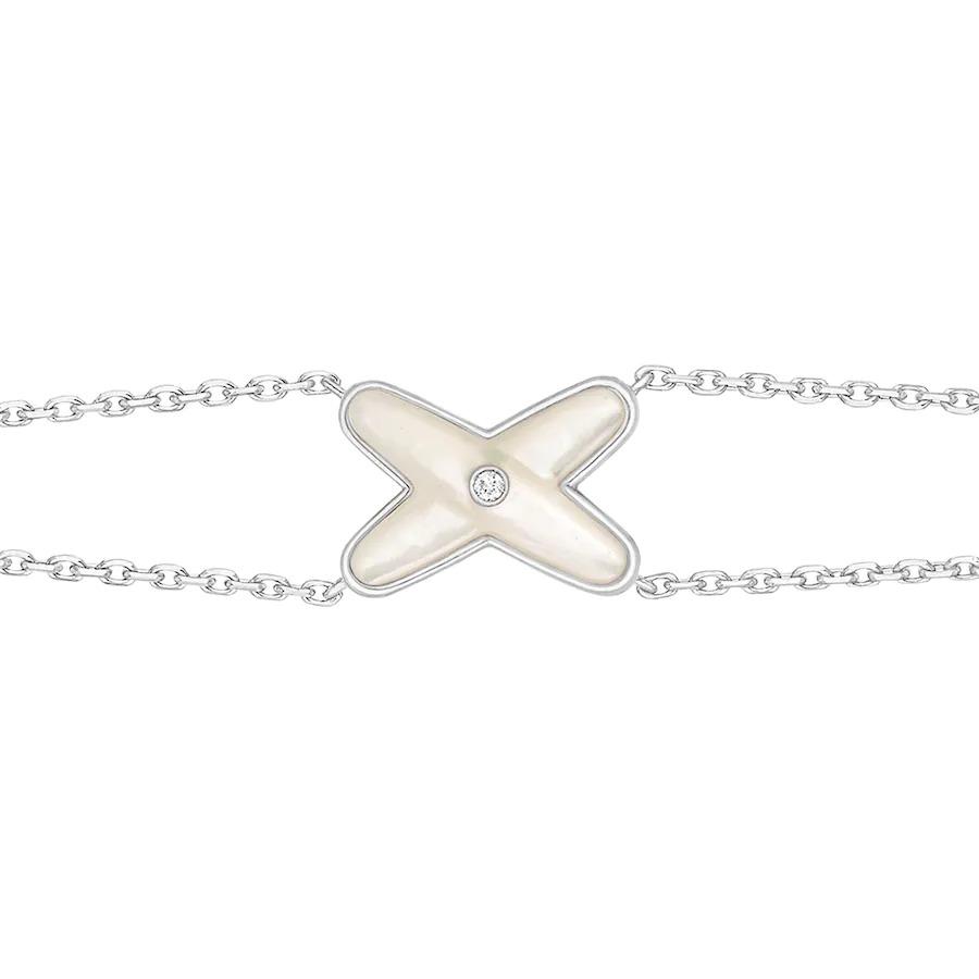 [Noble Jewelry]JEUX BRACELET WHITE MOP SILVER 1 DIAMOND