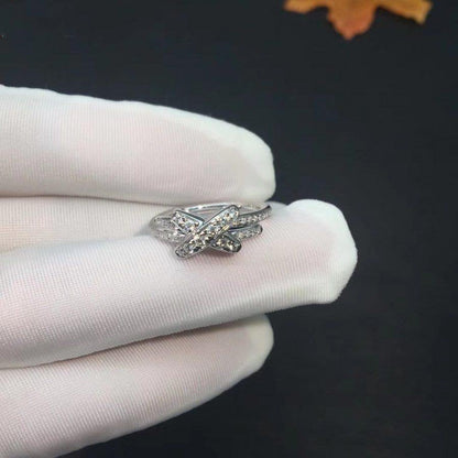 [Noble Jewelry]JEUX DE SILVER DIAMOND RING