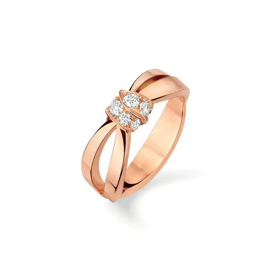 [Noble Jewelry]LIENS RING PINK GOLD DIAMOND