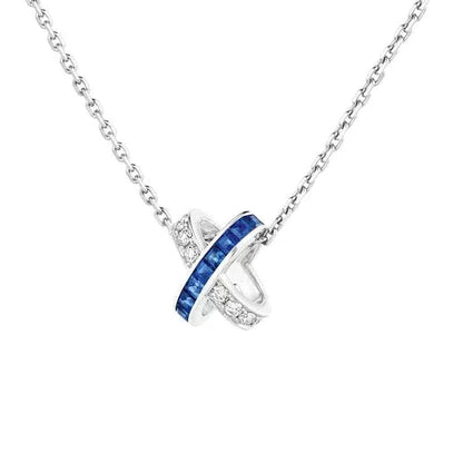 [Noble Jewelry]LIENS DIAMOND SILVER NECKLACE