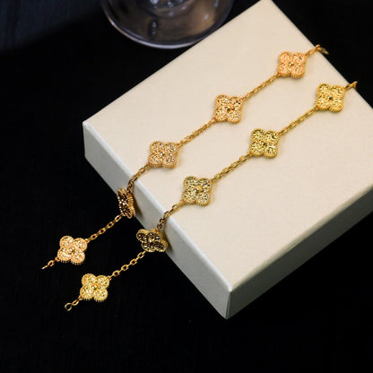 [Noble Jewelry]CLOVER 5 MOTIFS BRONZING BRACELET