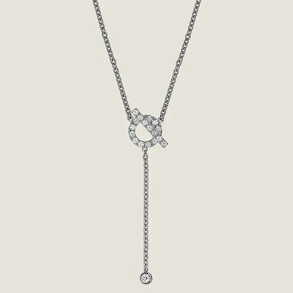 [Noble Jewelry]FINESSE SILVER DIAMOND NECKLACE