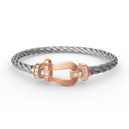 [Noble Jewelry]FORCE LARGE HORSESHOE HALF DIAMOND BRACELET ROSE GOLD