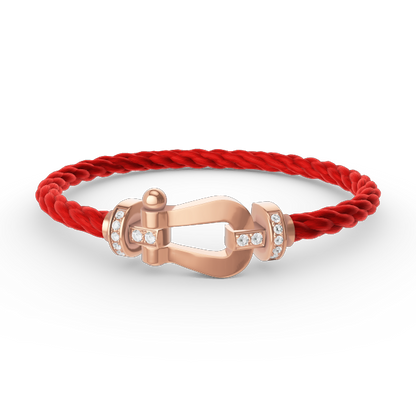 [Noble Jewelry]FORCE LARGE HORSESHOE HALF DIAMOND BRACELET ROSE GOLD