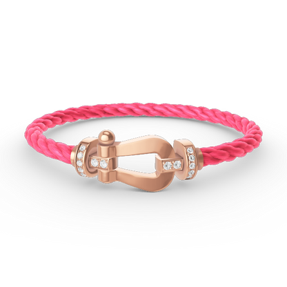 [Noble Jewelry]FORCE LARGE HORSESHOE HALF DIAMOND BRACELET ROSE GOLD