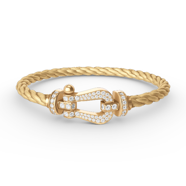 [Noble Jewelry]FORCE LARGE HORSESHOE FULL DIAMOND BRACELET GOLD