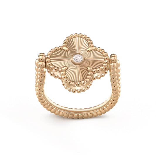 [Edler Schmuck]CLOVER RIVERSIBLE ROSÉGOLDRING