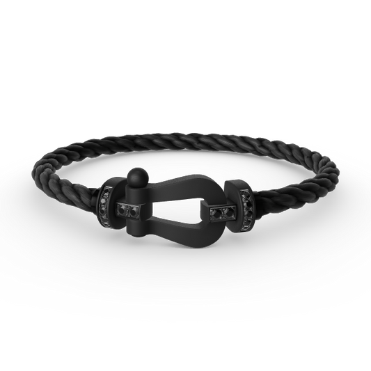 [Noble Jewelry]FORCE LARGE SERIES HORSESHOE BLACK SAMURAI BRACELET