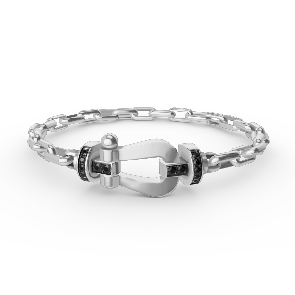 [Noble Jewelry]FORCE LARGE HORSESHOE CLASP  METAL BRACELET