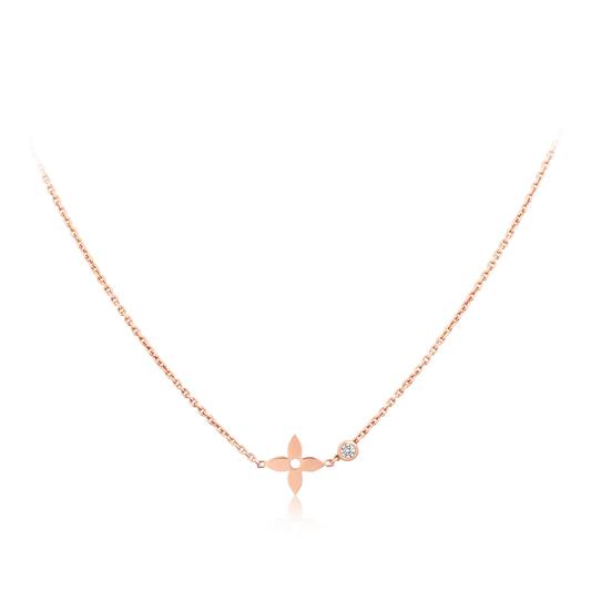 [Edler Schmuck] BLOSSOM ANHÄNGER ROSA GOLD UND DIAMANT