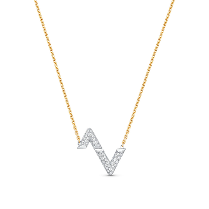 [Noble Jewelry]VOLT SILVER DIAMOND PEDANT NECKLACE