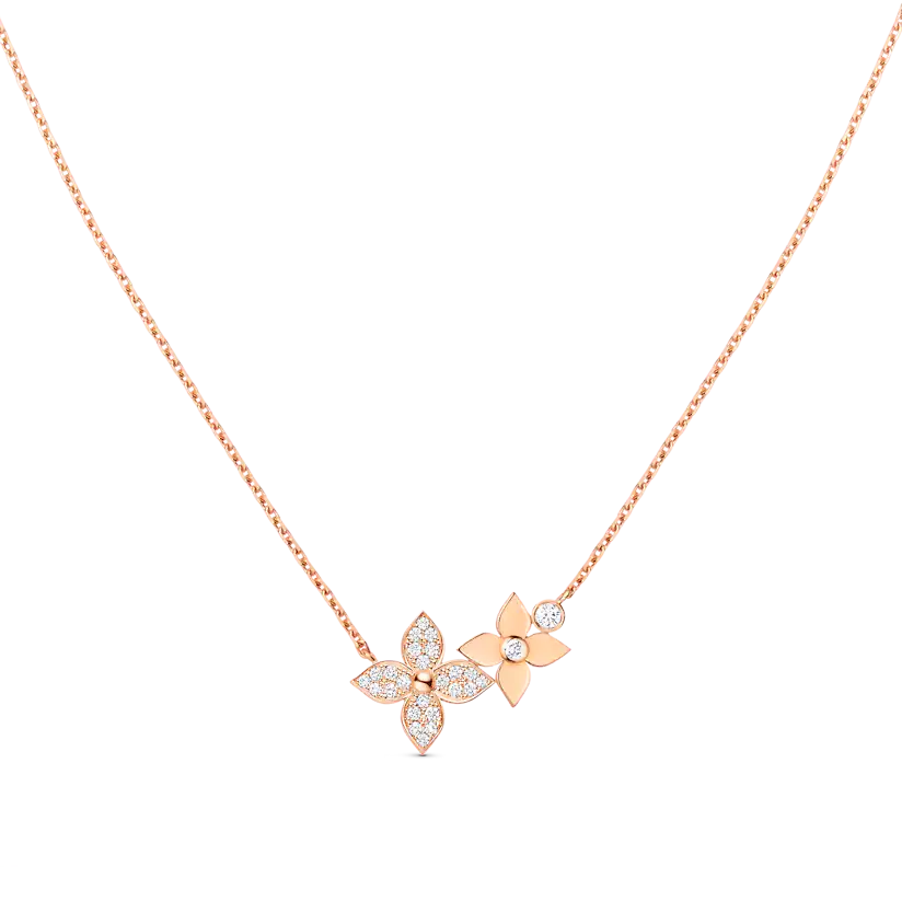 [Noble Jewelry]STAR BLOSSOM NECKLACE PINK GOLD DIAMONDS