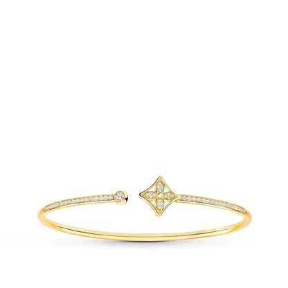 [Noble Jewelry]IDYLLE GOLD OPEN BRACELET DIAMOND PAVED