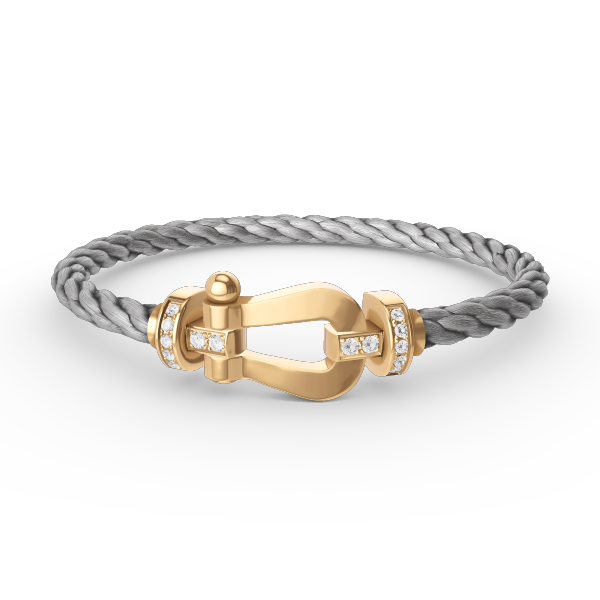 [Noble Jewelry]FORCE LARGE HORSESHOE HALF DIAMOND BRACELET GOLD