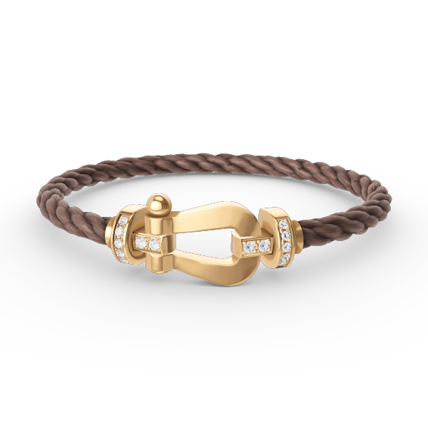 [Noble Jewelry]FORCE LARGE HORSESHOE HALF DIAMOND BRACELET GOLD